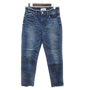 Healthy denim ヘルシーデニム テーパードデニム ジーンズ パンツ カットオフ USED加工 HL58527 インディゴ 24 レディース