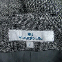 ビアッジョブルー Viaggio Blu フレアスカート ひざ丈 ジップアップ ウール混 1 チャコールグレー /HO43 レディース_画像5