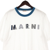 マルニ MARNI 22SS ロゴ Tシャツ カットソー 半袖 プリント HUMU0198P7 ホワイト 52 メンズ_画像2