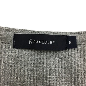 レイジブルー RAGEBLUE カットソー Tシャツ プルオーバー クルーネック 無地 ワッフル 七分袖 M グレー メンズの画像5