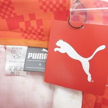 未使用品 プーマ PUMA ゴルフ パンツ ロング チェック柄 ストレッチ 赤 レッド オレンジ M レディース_画像3