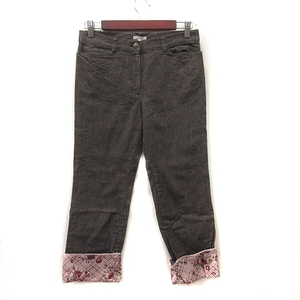  L'Est Rose L'EST ROSE tapered pants color Denim race floral print 2 tea Brown /YI lady's 