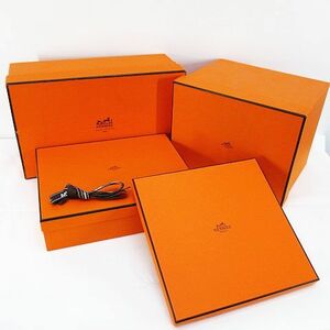 エルメス HERMES 空箱 4点セット 保存箱 オレンジ 収納 ギフト ラッピング 小物入れ 純正 レディース