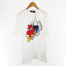 未使用品 ディースクエアード DSQUARED2 23SS Tシャツ 半袖 ロゴ プリント S71GD1246 S23009 白 ホワイト XL メンズ_画像1