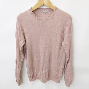  Margaret Howell MHL. knitted sweater long sleeve ound-necked flax pink L men's 