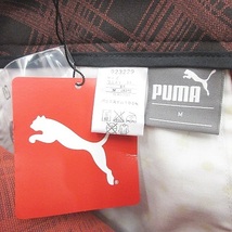 未使用品 プーマ PUMA GOLF ゴルフ パンツ チェック柄 ロング 茶 黒 ブラウン ブラック M レディース_画像3