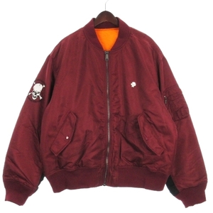 シュプリーム SUPREME × Bounty Hunter バウンティーハンター 23AW MA-1 Jacket Burgundy リバーシブル ブルゾン ジャケット XL メンズ