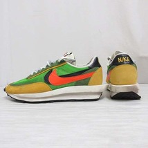 ナイキ NIKE SACAI サカイ LDWAFFLE BV0073-300 ワッフル スニーカー 29cm グリーン メッシュ シューズ 箱付き メンズ_画像3