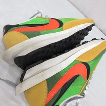 ナイキ NIKE SACAI サカイ LDWAFFLE BV0073-300 ワッフル スニーカー 29cm グリーン メッシュ シューズ 箱付き メンズ_画像9