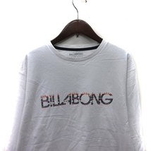 ビラボン BILLABONG Tシャツ カットソー 長袖 L 白 ホワイト /YI メンズ_画像2