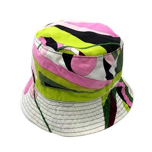  Emilio Pucci EMILIO PUCCI cotton bucket hat multicolor pink Italy made *AA* lady's 