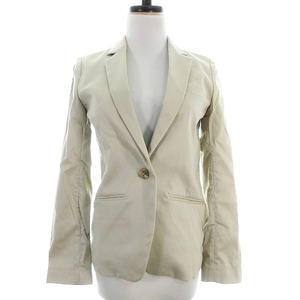  Beams laitsuBEAMS Lights jacket tailored long sleeve single cotton thin plain 36 beige outer /BT lady's 