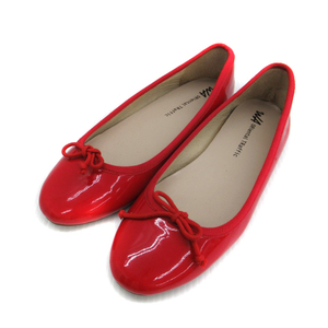 olientaru traffic ORIENTAL TRAFFICbare- shoes flat shoes round tu ribbon enamel 38 red red lady's 