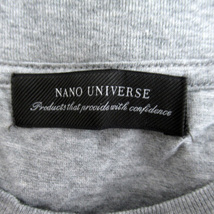 ナノユニバース nano universe Tシャツ カットソー 半袖 クルーネック 無地 L グレー /SY38 メンズ_画像3