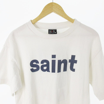 SAINT MICHAEL セントマイケル 21SS Door ドア ロゴ SM-S21-0000-001 Tシャツ 半袖 M ホワイト ブルー メンズ_画像3