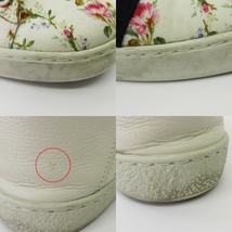 グッチ GUCCI Ace Web Rose Print Bee Embroidered スニーカー 花柄 刺繍 470011 アイボリー マルチカラー 37 24cm 靴 レディース_画像7