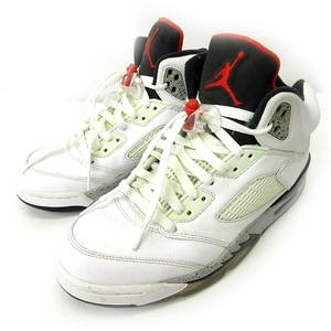 ナイキ NIKE AIR JORDAN 5 RETRO エアジョーダン5 レトロ ホワイト セット スニーカー 136027-104 US8.5 26.5cm メンズ