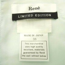 ルネ Rene TISSUE社 フレア ワンピース ひざ丈 Aライン ノースリーブ 38 約Mサイズ ミントグリーン ■U90 レディース_画像8