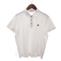 モンクレール MONCLER MAGLIA POLO MANICA CORTA ポロシャツ カットソー 半袖 コットン ロゴ ワッペン 白 ホワイト M ★AA☆ メンズ_画像1