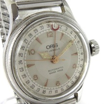 オリス ORIS ポインターデイト 7400C 17石 腕時計 ウォッチ 自動巻き アナログ 裏スケ 3針 文字盤銀色 シルバーカラー メンズ_画像2