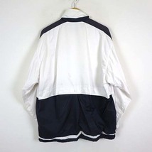 セルジオタッキーニ Sergio Tacchini ジャケット ナイロン ブルゾン ヴィンテージ 90’S ロゴ刺繍 裏フリース ジップアップ 長袖 3L EL 白_画像2