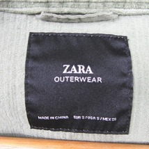 ザラ ZARA OUTERWEAR コーデュロイ シャツ ジャケット 長袖 カットオフ コットン S カーキ 3046/219 kz6301 メンズ_画像5
