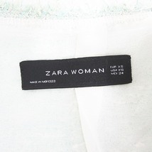 ザラウーマン ZARA WOMAN ジャケット 長袖 コットン ツイード 前開き XS ミントグリーン 2498/670 af2156 レディース_画像6