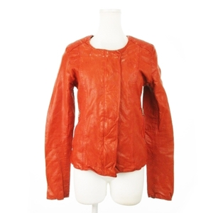  Moussy moussy jacket leather Rider's no color mountain sheep leather go-tos gold 2 orange /AH24 * lady's 