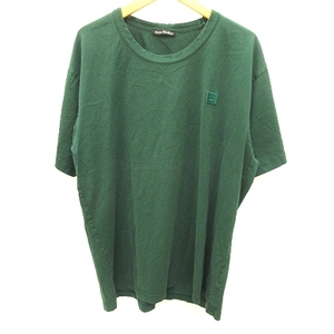 アクネ ストゥディオズ Acne Studios 25E173 Tシャツ カットソー 半袖 ワンポイント コットン 緑 グリーン XL ■GY04 メンズ