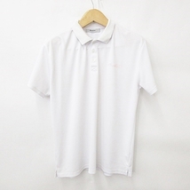 ラッセルノ Russeluno ゴルフ シャツ ポロシャツ 半袖 ロゴ ラバープリント ルチャ 2021年モデル ホワイト 白 オレンジ 6 メンズ_画像1