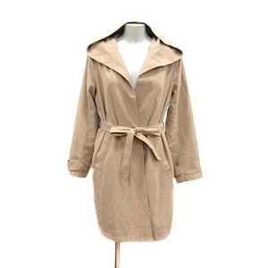  As Know As as know as shawl color coat hood fake suede beige /YK lady's 