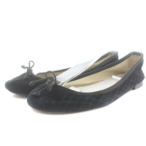 レペット Repetto フラット バレエシューズ リボン 37 23.3cm 黒 ブラック /SR36 レディース