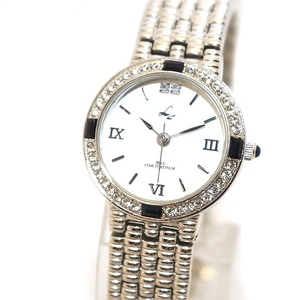 リズ ジュエリー コレクション LZ JEWELRY COLLECTION 腕時計 ダイアモンド サファイア クォーツ 3針 シルバー色 LZ-106