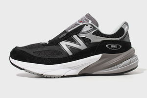 27cm 未使用品 new balance ニューバランス M990BK6 990V6 'Black' スニーカー US9D MADE IN USA製 黒/● メンズ