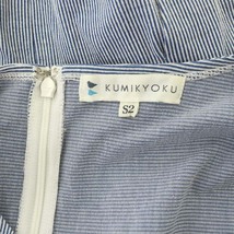 クミキョク 組曲 KUMIKYOKU 19AW ワンピース ロング 半袖 ボーダー タック フレア S2 青 ブルー /MY ■OS レディース_画像3