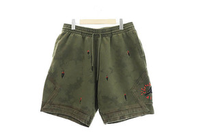 ナイキ NIKE ×Travis Scott トラヴィススコット M J NRG TS WASH SUEDE SHORT 加工 スエード ショーツ ショート パンツ CN3425-222 M カー