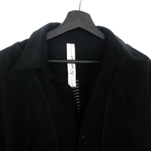 エーエフ アーティファクト A.F ARTEFACT 切替 ロングシャツ コート 5 ブラック 黒 メンズ_画像5