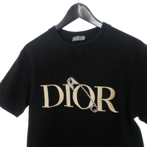 ディオール Dior 20AW JUDY BLAME ロゴ刺繍 Tシャツ カットソー 半袖 XS ブラック 黒 043J625B0554 国内正規 メンズ_画像4