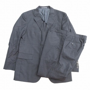 ロロピアーナ Loro Piana × TEIJIN MEN'S SHOP セットアップ ストライプ ウール スーツ 2B 背抜き ジャケット ブレザー パンツ 46L♪９