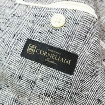 コルネリアーニ Corneliani テーラード ジャケット ブレザー 2B 背抜き シルク リネン 上着 イタリア製 サイズ50 グレー メンズ ▲B9_画像5