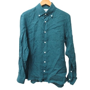EYE.D WEARing アイディウェアリング BDシャツ カットソー リネン 長袖 緑青系 2 約? 0923 メンズ