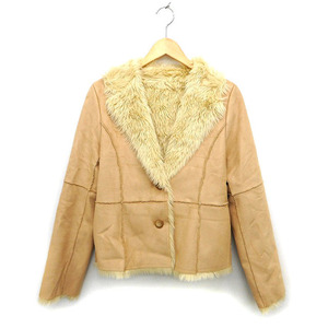 e Spee Be SPB jacket outer tailored fake fur fake suede 2 Camel /NT35 lady's 