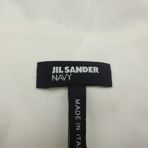 16SS ジルサンダー ネイビー JIL SANDER NAVY カラーレス スキッパー ブラウス 半袖 ストレッチ生地 ドロスト プルオーバー シャツ_画像5