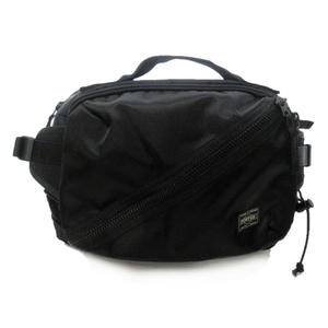 ポーター PORTER THINGS シングス 美品 WAIST BAG ウエストバッグ ボディバッグ ナイロン CUBIC EYE PIQUE キュービックアイ 黒 ブラック