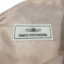 19AW グレースコンチネンタル GRACE CONTINENTAL バイアスハートワンピース ノースリーブ ハーフ 膝丈 フレアスカート 36 ピンク ブラック/_画像6