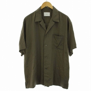 シュタイン stein OVERSIZED OPEN COLLAR SS SHIRT シャツ ビッグシルエット オーバーサイズ ST.384-1 半袖 S カーキ /DK メンズ