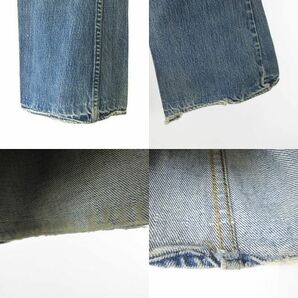 リーバイス Levi's 646 刻印6 デニム フレア ベルボトム クラッシュ ライトブルー 実寸W30 L31 STK メンズの画像6