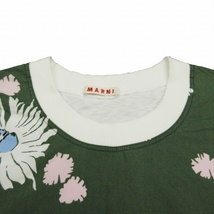 美品 13AW マルニ MARNI ボタニカル フラワー プリント スイッチング Tシャツ 半袖 花柄 切替 クルーネック プルオーバー カットソー 38_画像3