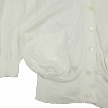 マルニ MARNI Vネック コットン ニット カーディガン 長袖 薄手 ハイゲージ セーター 羽織り カットソー イタリア製 40 白 ホワイト_画像5