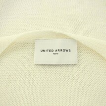 ユナイテッドアローズ UNITED ARROWS カーディガン コットンニット ショート丈 S-M 白 ホワイト /DK レディース_画像8